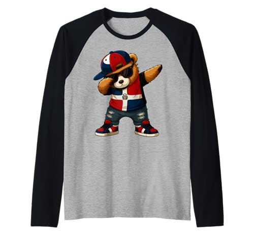 Dominikanischer Bär Patriotisch Dabbing Jungen Kinder 2025 Raglan Dominikanischer Bär Patriotisch Dabbing Jungen Kinder 2025 Raglan von Dominikanischer Bär Kinder DR Stolz Patriotisch