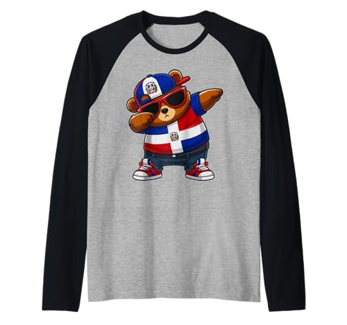 Dominikanischer Bär Patriotisch Dabbing Jungen Kinder 2025 Raglan Dominikanischer Bär Patriotisch Dabbing Jungen Kinder 2025 Raglan von Dominikanischer Bär Kinder DR Stolz Patriotisch