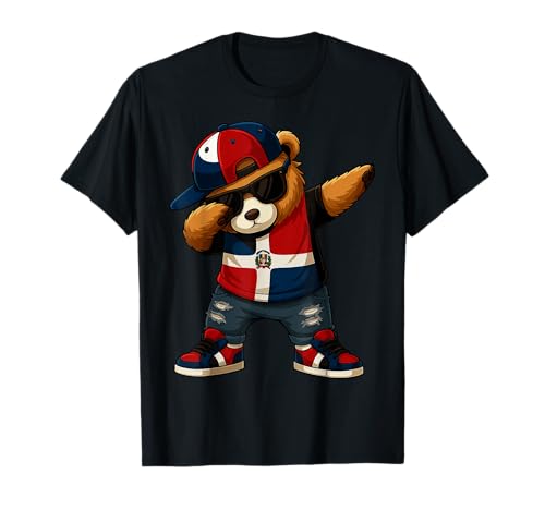 Dominikanischer Bär Patriotisch Dabbing Jungen Kinder 2025 T-Shirt Dominikanischer Bär Patriotisch Dabbing Jungen Kinder 2025 T-Shirt von Dominikanischer Bär Kinder DR Stolz Patriotisch