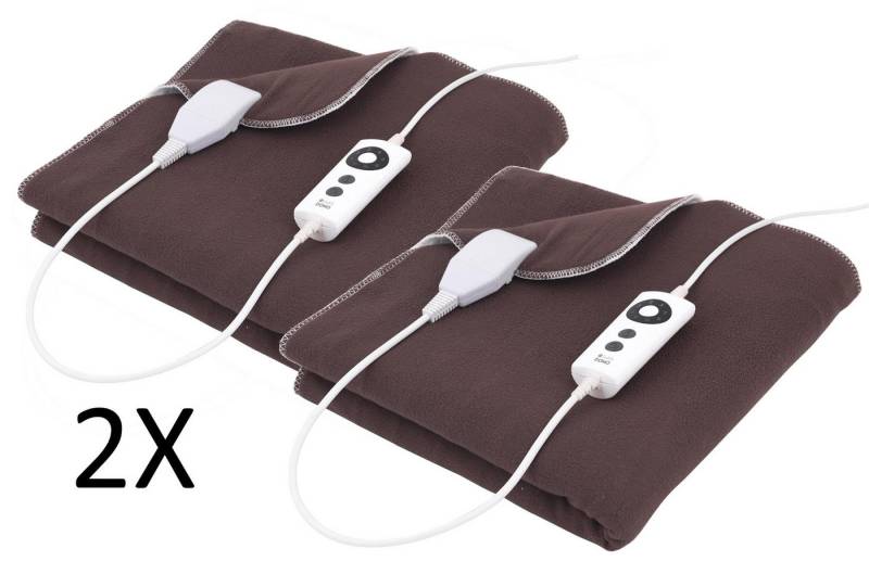 Domo Elektro Heizdecke Weiß (3 Heizstufen) oder Braun (6 Heizstufen), 2-tlg., waschbar von Domo Elektro