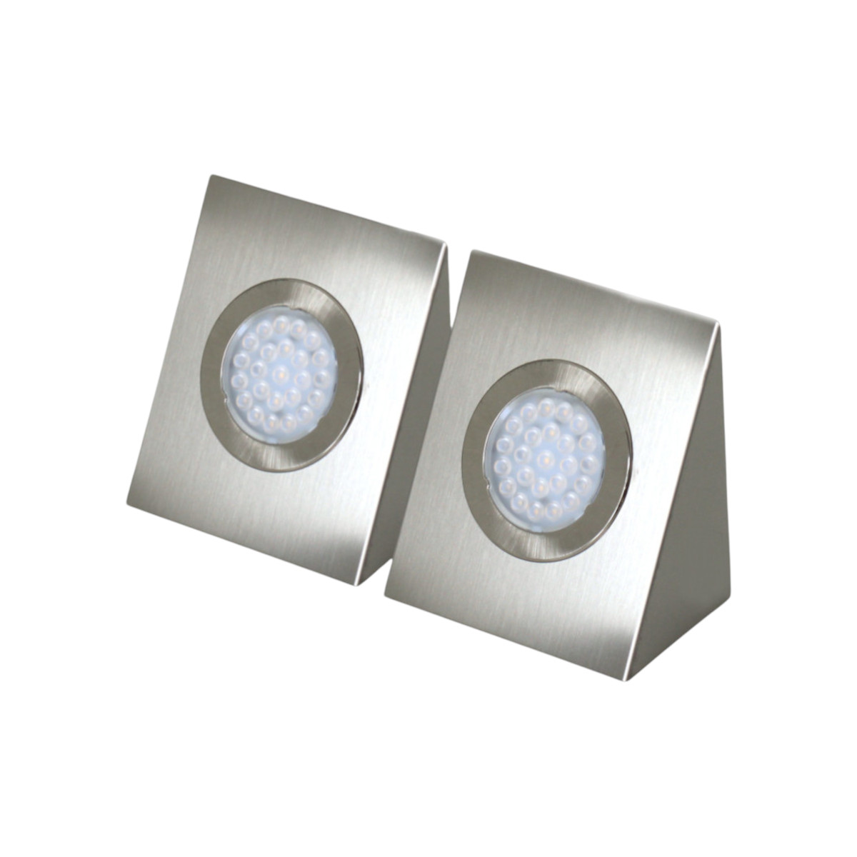 Domus Line 2er Set Babylon LED-Einbauleuchten 2x1,7 W Edelstahl Keilförmig von Domus Line