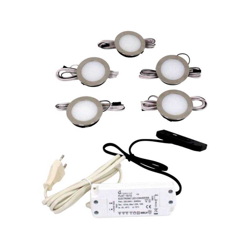 Domus Line 5er Set LED Smally XS Plus Unterbauleuchte Aufbaustrahler 3,00 W von Domus Line