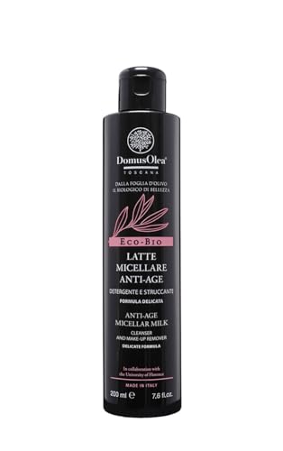 Domus Olea Toscana - Mizellenmilch Anti-Aging - Sanfter Make-up-Entferner für leichtes oder wasserfestes Make-up, für normale oder trockene Haut von Domus Olea Toscana