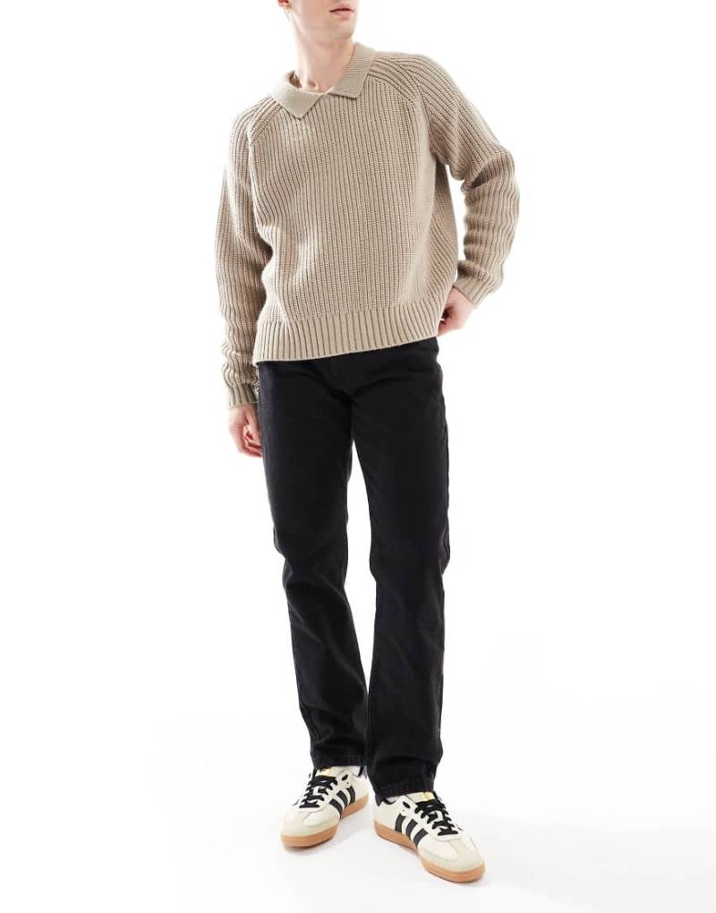 DTT - Feste Jeans mit geradem Schnitt in verwaschenem Schwarz von Don't Think Twice