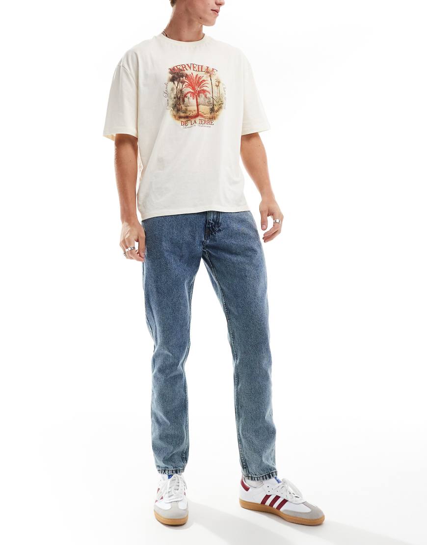 DTT - Feste jeans mit schmalem Schnitt in hellblauer Acid-Waschung DTT - Feste jeans mit schmalem Schnitt in hellblauer Acid-Waschung von Don't Think Twice
