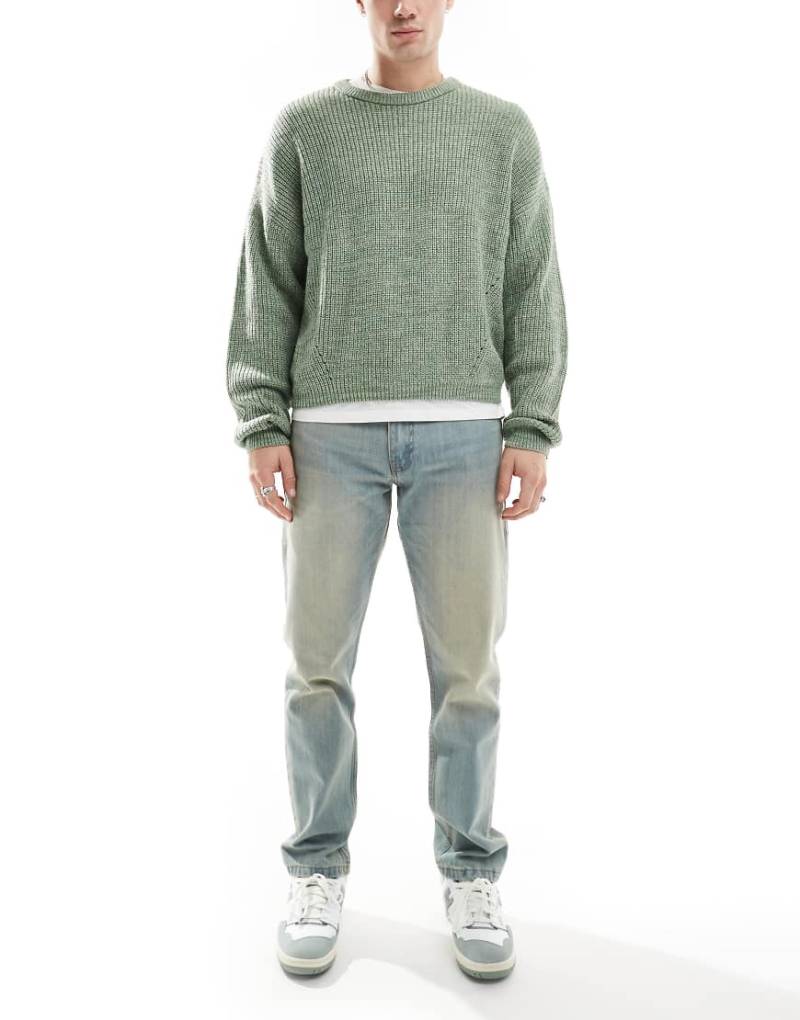 DTT - Gerade geschnittene Jeans in hellblauer Vintage-Tönung ohne Stretch von Don't Think Twice