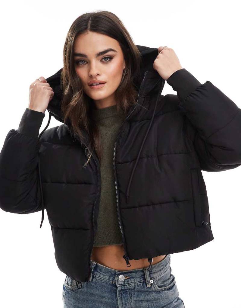 DTT - Pufferjacke in Schwarz mit Kapuze von Don't Think Twice