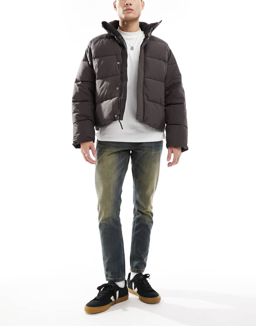 DTT - Schmal geschnittene, feste Jeans in Vintage-Mittelblau von Don't Think Twice