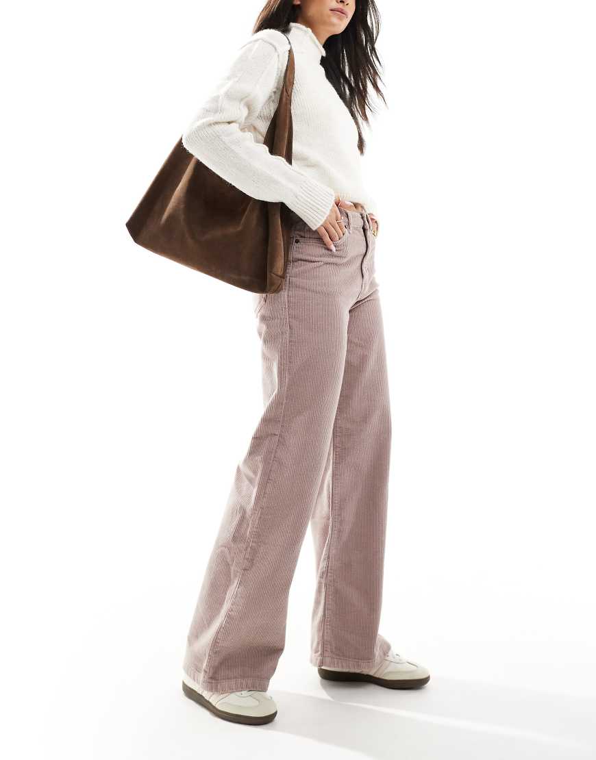 DTT - Silvia - Cordhose in Taupe mit weitem Bein-Neutral von Don't Think Twice