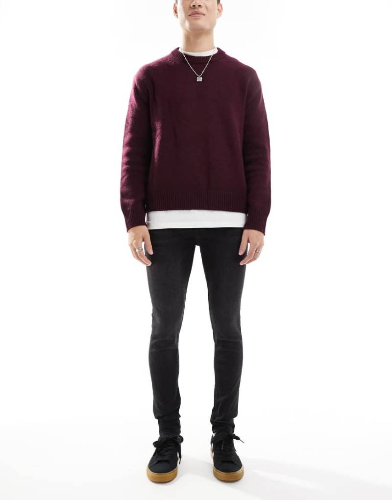 DTT - Stretch-Jeans mit sehr engem Schnitt in verwaschenem Schwarz von Don't Think Twice