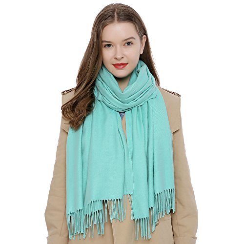 DonDon Schal Damen Winter Wollschal Winterschal warm weich 185 x 65 cm mintgrün von DonDon