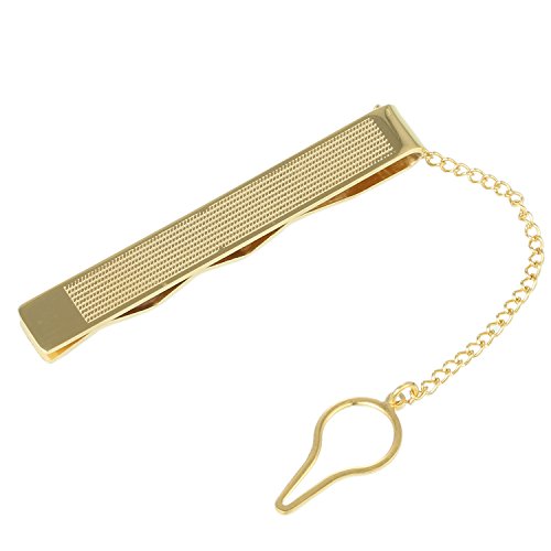 DonDon Herren Krawattenklammer Krawattennadel – Gold Gemustert von DonDon