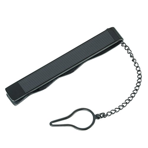 DonDon Herren Krawattenklammer Krawattennadel – schwarz Gemustert von DonDon