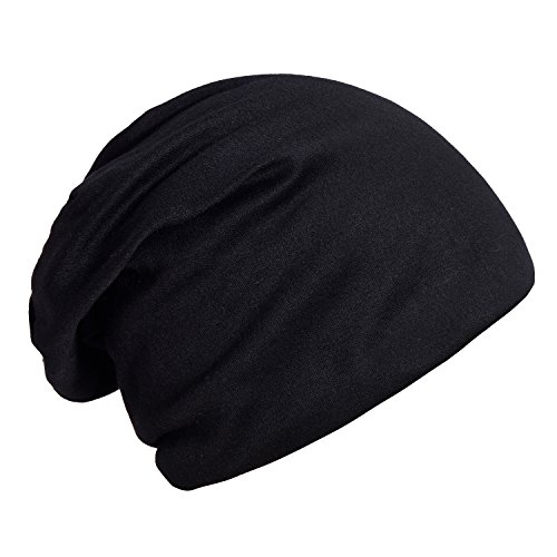 DonDon Atmungsaktive Mütze Beanie mit super flauschigem Innenfutter Feinstrick schwarz von DonDon