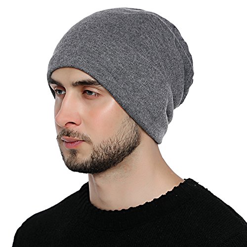 DonDon Atmungsaktive Mütze Beanie mit super soften Innenfutter Feinstrick grau von DonDon