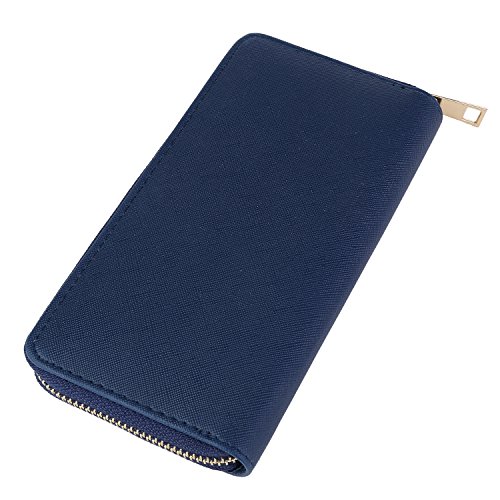 DonDon Damen Geldbeutel Geldbörse Portemonnaie blau mit Reißverschluss DonDon Damen Geldbeutel Geldbörse Portemonnaie blau mit Reißverschluss von DonDon