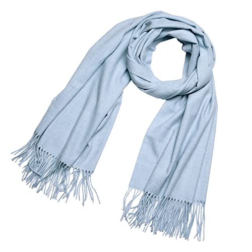 DonDon Schal Damen Winter Wollschal Winterschal groß und flauschig 200 x 70 cm - Hellblau von DonDon
