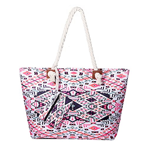 DonDon Badetasche XXL Familie Strandtasche Damen mit Reißverschluss Beach bag groß - Kaleidoskop von DonDon