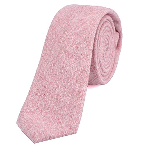 DonDon Herren Krawatte 6 cm Baumwolle pastell-rosa von DonDon