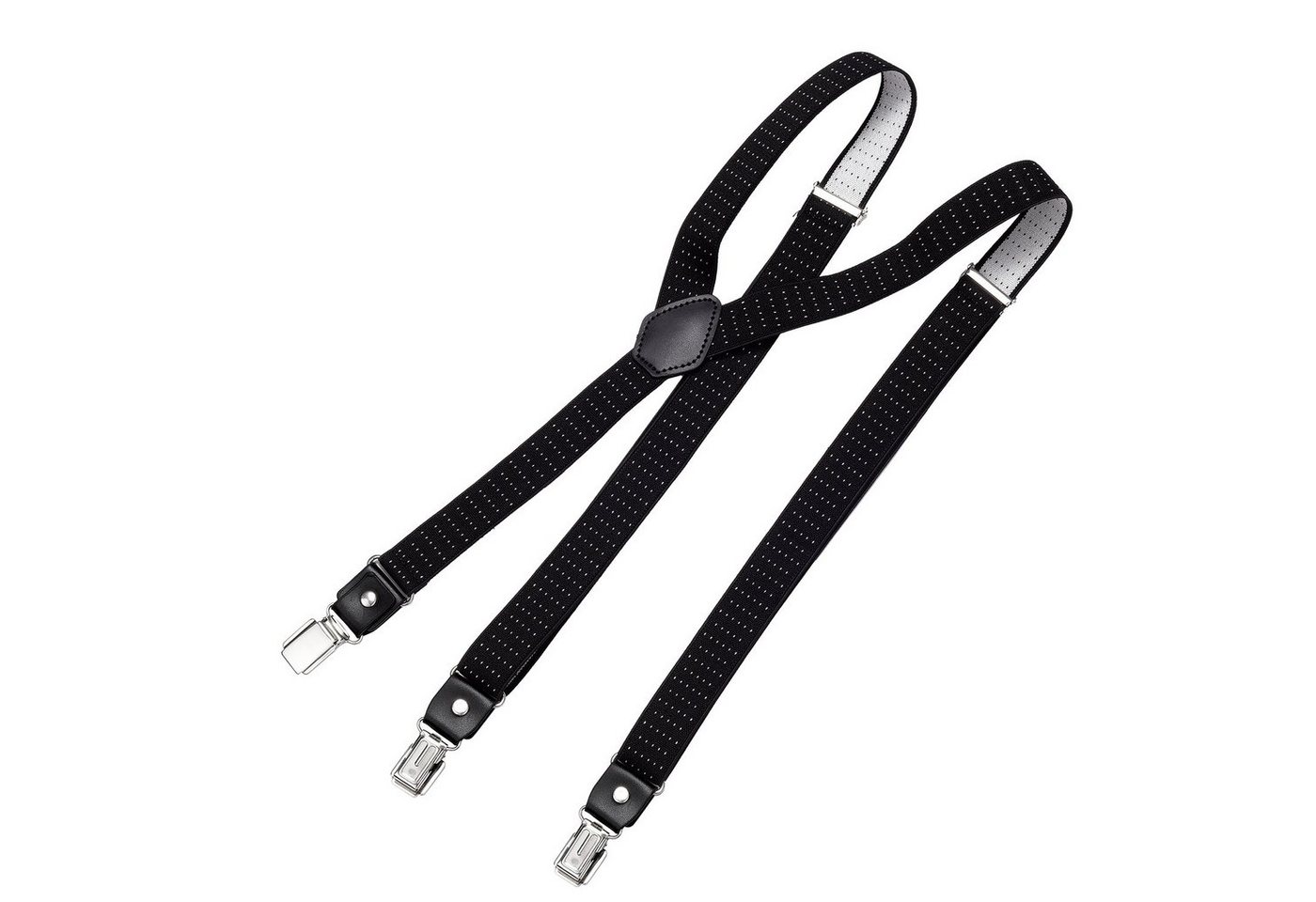 DonDon Hosenträger DonDon® Herren Hosenträger schmal 2,5 cm 3 Clips in Y-Form elastisch (1-St) Y-Form, verstellbar mit Clipverschluß, elastisch, schmal 2.5 cm von DonDon