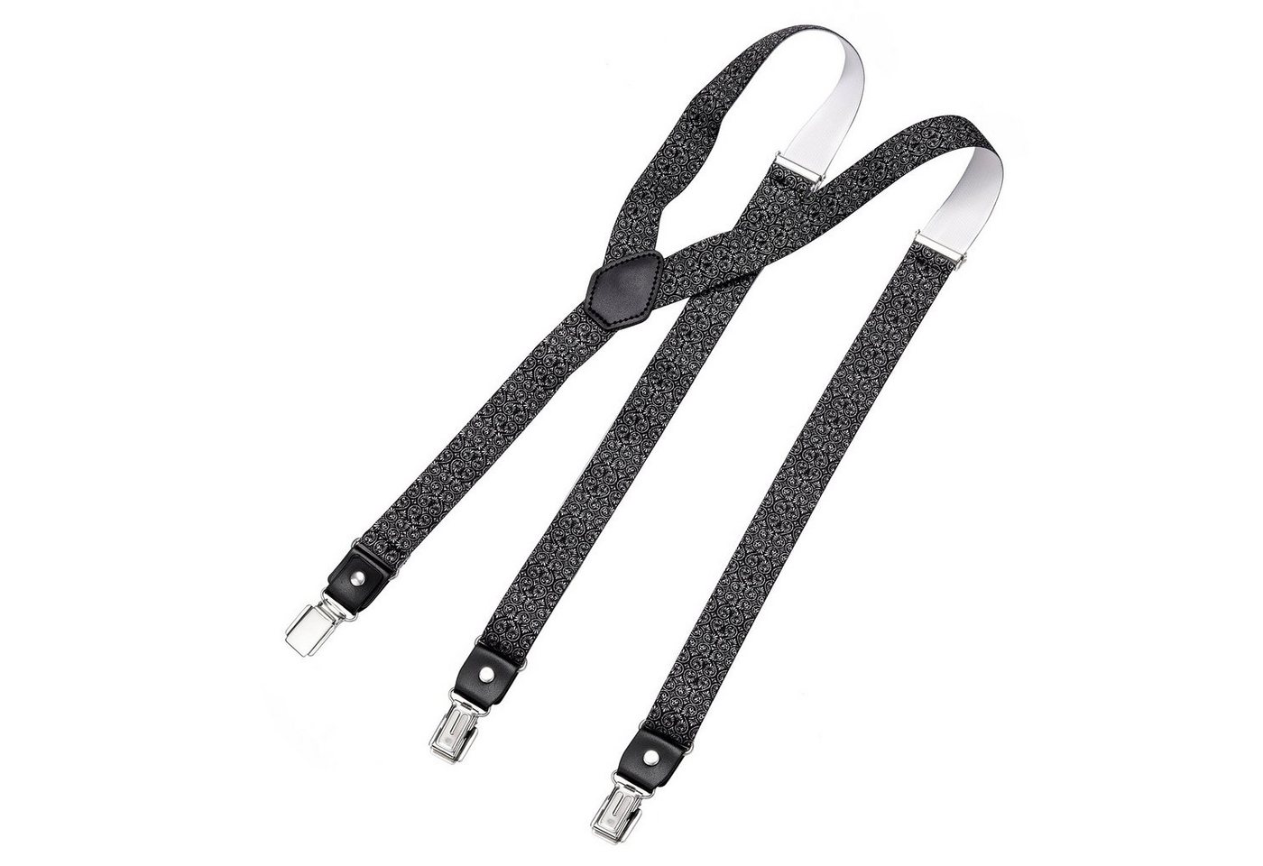 DonDon Hosenträger DonDon® Herren Hosenträger schmal 2,5 cm 3 Clips in Y-Form elastisch (1-St) Y-Form, verstellbar mit Clipverschluß, elastisch, schmal 2.5 cm von DonDon