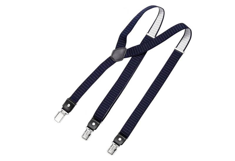 DonDon Hosenträger DonDon® Herren Hosenträger schmal 2,5 cm 3 Clips in Y-Form elastisch (1-St) Y-Form, verstellbar mit Clipverschluß, elastisch, schmal 2.5 cm von DonDon