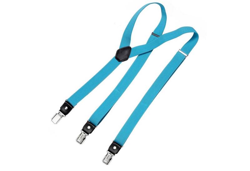 DonDon Hosenträger DonDon® Herren Hosenträger schmal 2,5 cm 3 Clips in Y-Form elastisch (1-St) Y-Form, verstellbar mit Clipverschluß, elastisch, schmal 2.5 cm von DonDon