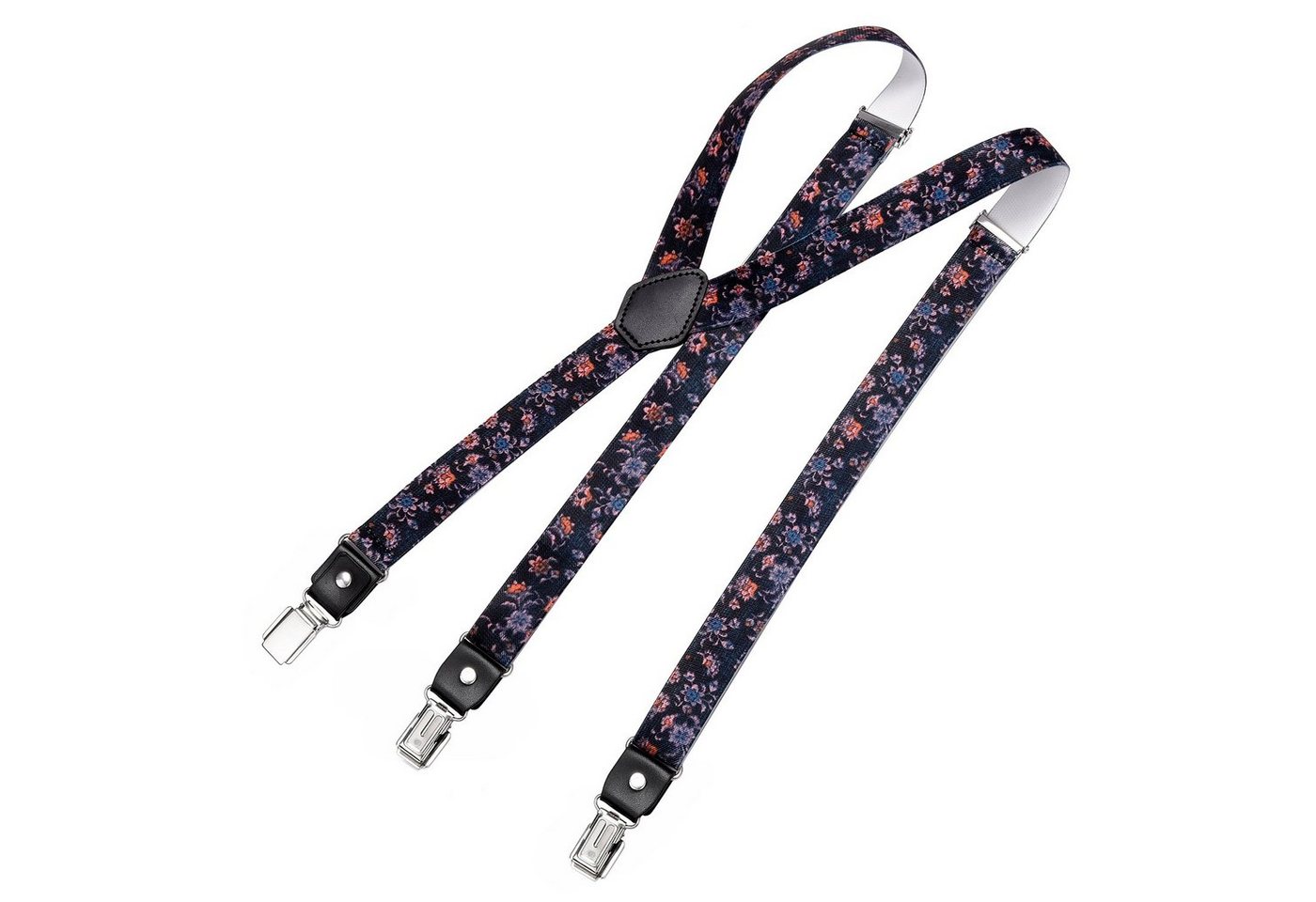 DonDon Hosenträger DonDon® Herren Hosenträger schmal 2,5 cm 3 Clips in Y-Form elastisch (1-St) Y-Form, verstellbar mit Clipverschluß, elastisch, schmal 2.5 cm von DonDon