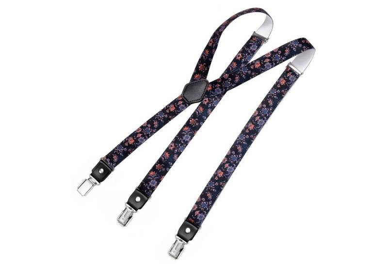 DonDon Hosenträger DonDon® Herren Hosenträger schmal 2,5 cm 3 Clips in Y-Form elastisch (1-St) Y-Form, verstellbar mit Clipverschluß, elastisch, schmal 2.5 cm von DonDon