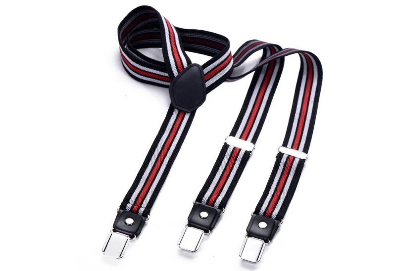 DonDon Hosenträger DonDon® Herren Hosenträger schmal 2,5 cm 3 Clips in Y-Form elastisch (1-St) Y-Form, verstellbar mit Clipverschluß, elastisch, schmal 2.5 cm von DonDon