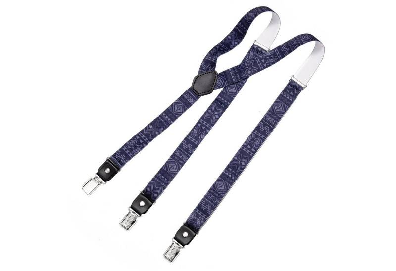 DonDon Hosenträger DonDon® Herren Hosenträger schmal 2,5 cm 3 Clips in Y-Form elastisch (1-St) Y-Form, verstellbar mit Clipverschluß, elastisch, schmal 2.5 cm von DonDon