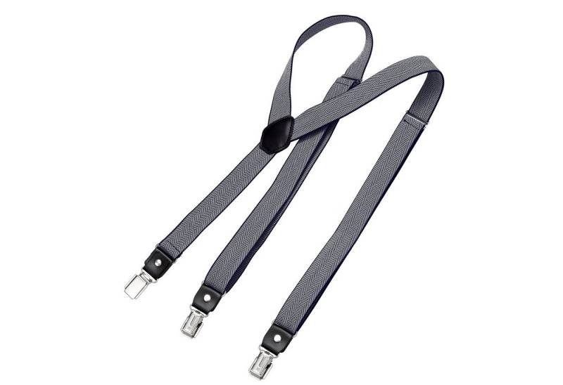 DonDon Hosenträger DonDon® Herren Hosenträger schmal 2,5 cm 3 Clips in Y-Form elastisch (1-St) Y-Form, verstellbar mit Clipverschluß, elastisch, schmal 2.5 cm von DonDon