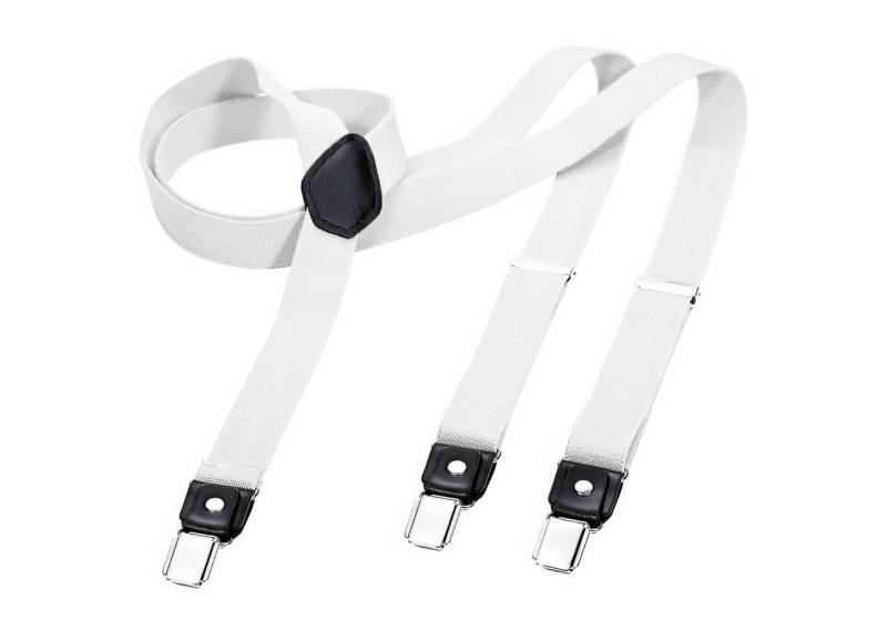 DonDon Hosenträger DonDon® Herren Hosenträger schmal 2,5 cm 3 Clips in Y-Form elastisch (1-St) Y-Form, verstellbar mit Clipverschluß, elastisch, schmal 2.5 cm von DonDon