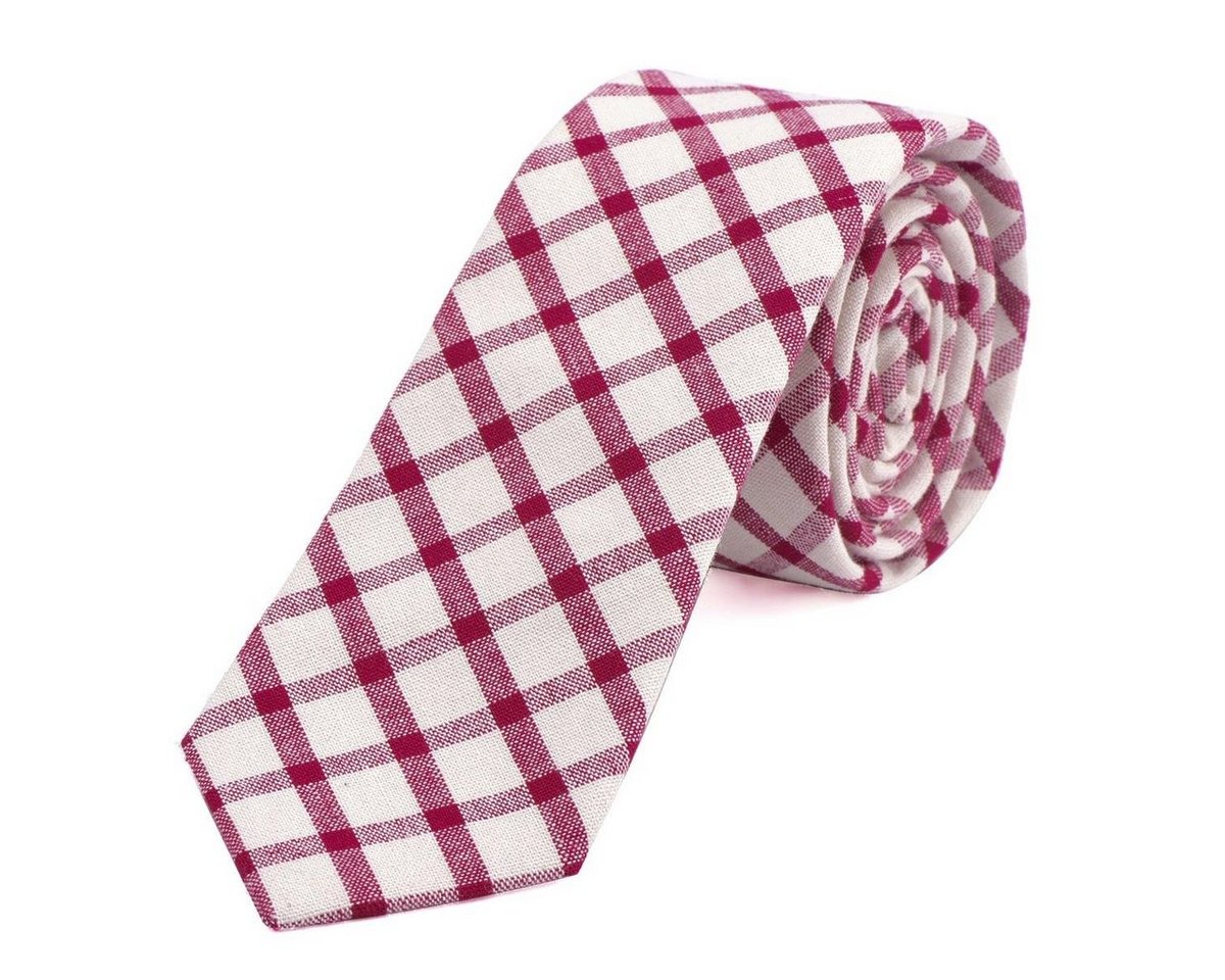 DonDon Krawatte Herren Krawatte 6 cm mit Karos oder Streifen (Packung, 1-St., 1x Krawatte) Baumwolle, kariert oder gestreift, für Büro oder festliche Veranstaltungen von DonDon