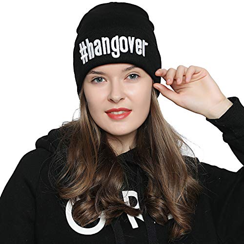 DonDon Mütze Damen Beanie Statement Wintermütze Hangover von DonDon