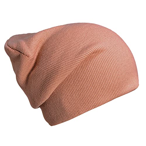 DonDon Mütze Herren Mütze Damen Wintermütze Slouch Beanie - Lachsfarben von DonDon