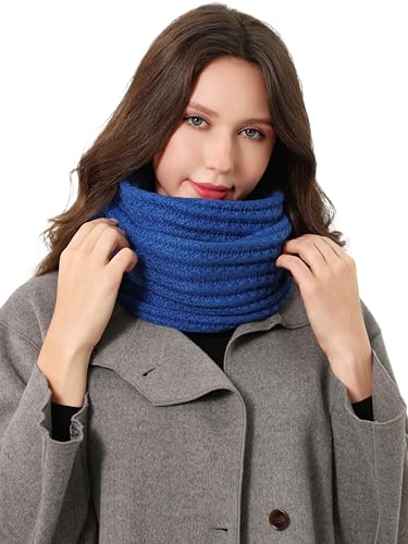 DonDon Schal Damen Winter Winterschal Strickschal Loop Schal Schlauchschal - Blau von DonDon