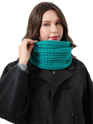 DonDon Schal Damen Winter Winterschal Strickschal Loop Schal Schlauchschal - Petrol von DonDon