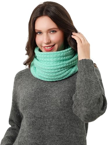 DonDon Schal Damen Winter Winterschal Strickschal Loop Schal Schlauchschal - Türkis von DonDon