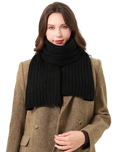 DonDon Schal Damen Winter Winterschal Strickschal - Schwarz von DonDon