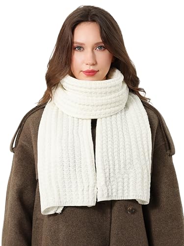 DonDon Schal Damen Winter Winterschal Strickschal - Weiß von DonDon