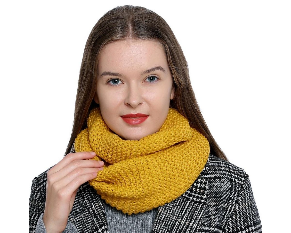 DonDon Schal Damen Winterschal Rundschal Schal, (1-St), Schlauchschal, warm und weich, Grobstrick von DonDon