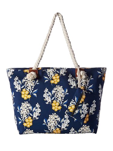 DonDon große Strandtasche XXL mit Reißverschluss - Umhängetasche Damen - große Badetasche für Urlaub vielseitige Shopper Tasche Damen für Strand Urlaub Must Haves Beach bag - Blue Eden von DonDon