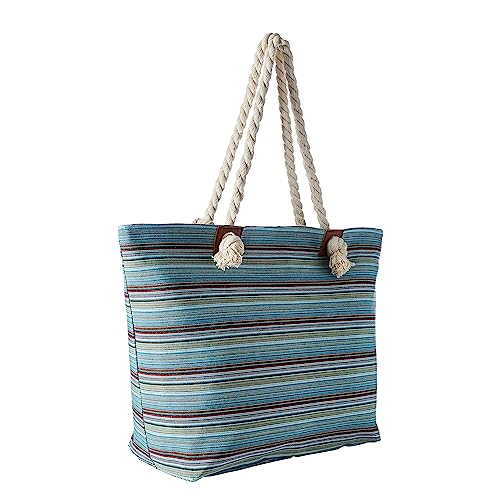 DonDon Strandtasche XXL Familie Badetasche Damen Beach bag groß mit Reißverschluss - Classic von DonDon