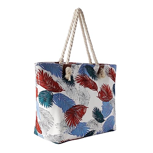 DonDon Strandtasche XXL Familie Badetasche Damen Beach bag groß mit Reißverschluss - Japanese Garden von DonDon