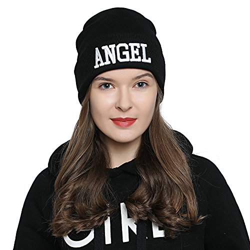 DonDon Mütze Damen Beanie Statement Wintermütze Angel von DonDon