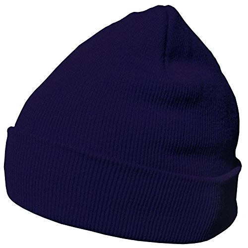 DonDon Mütze Herren Mütze Damen Wintermütze Beanie klassisches Design navyblau von DonDon