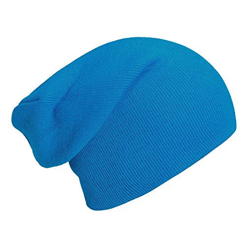 DonDon Mütze Herren Mütze Damen Wintermütze Slouch Beanie - Hellblau von DonDon