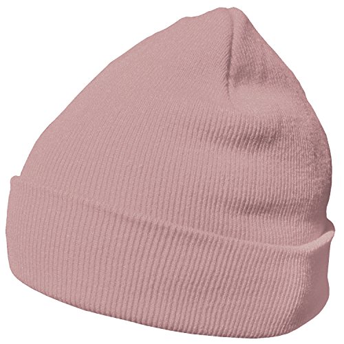 DonDon Mütze Herren Mütze Damen Wintermütze Beanie klassisches Design Altrosa von DonDon