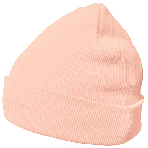 DonDon Mütze Herren Mütze Damen Wintermütze Beanie klassisches Design apricot von DonDon